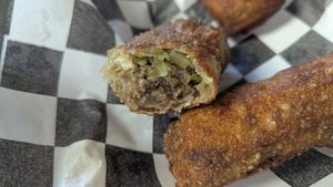 Impossible egg rolls at Sunshine Vegan Eats in Buffalo