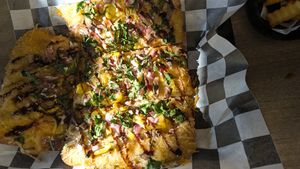 Flatbread special at Sunshine Vegan Eats in Buffalo