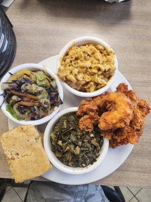 Delicious and crispy fried chicken! at Sunshine Vegan Eats in Buffalo