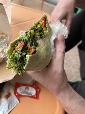Kale and couscous wrap  at Sunshine Vegan Eats in Buffalo