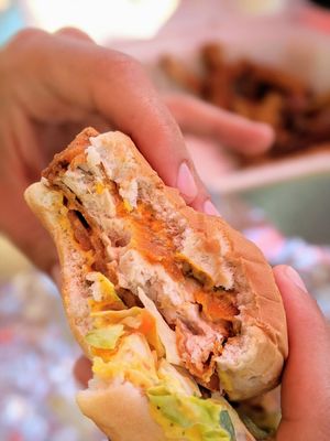 Fish sandwich at Sunshine Vegan Eats in Buffalo