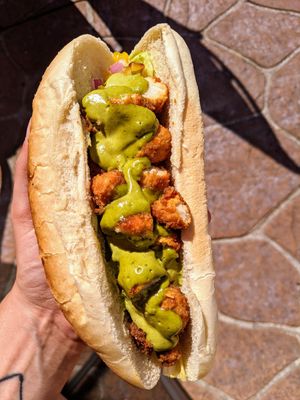 Shrimp po boy at Sunshine Vegan Eats in Buffalo