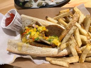 Spicy Jerk Seitan Sandwich  at Tröegs Brewing Company in Hershey