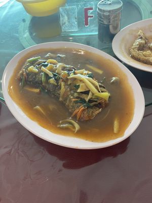 Tom yum fish   at Thin Hei Vegetarian in Ipoh
