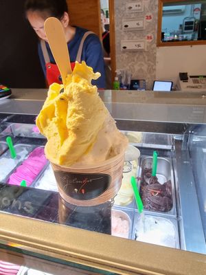Coconut, lychee, and passionfruit 😋 at Gelocchio in Cairns