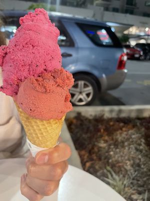 Dragonfruit and boysenberry   at Gelocchio in Cairns