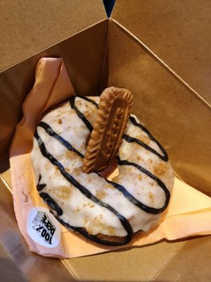 Orange and biscoff doughnut at Shrub in Chester