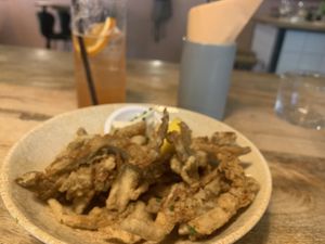 Mushroom calamari  at Shrub in Chester