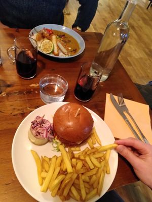 Burger & katsu curry at Shrub in Chester