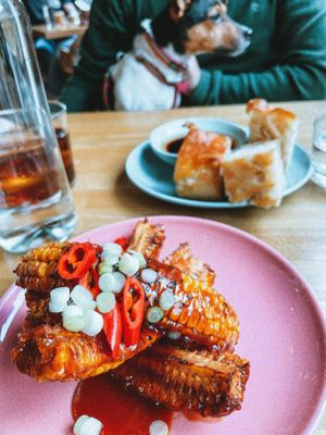 Corn ribs & focaccia  at Shrub in Chester