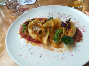 Stuffed pasta shell main at Shrub in Chester