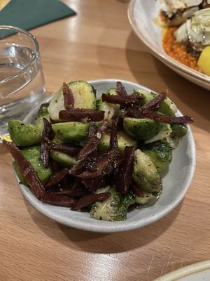 Sprouts & ‘Bacon’ side at Shrub in Chester