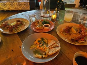 Medley of starters… the crispy tofu tacos were gorgeous  at Shrub in Chester