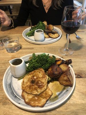 Vegan Sunday roast (£16 for roast and wine deal)   at Shrub in Chester