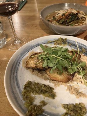Ramen bowl and celeriac steak    at Shrub in Chester