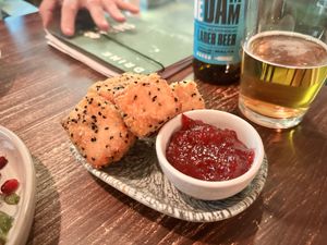 Deep fried 'Camembert’ #Veganuary at Shrub in Chester