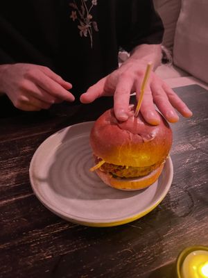 Kimchi burger   at Shrub in Chester