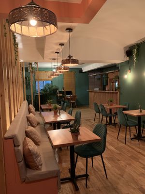 Upstairs seating  at Shrub in Chester