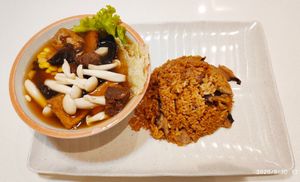 Bak Kut Teh Yam Rice (Wed special) at Red Apple Veggie Cafe 红苹果素食 - Fortune Centre in Central Singapore