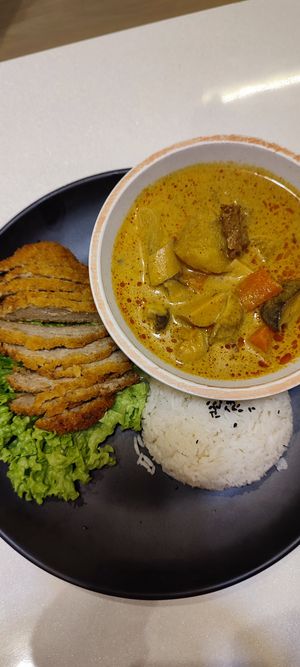 Japanese style curry cutlet $8 at Red Apple Veggie Cafe 红苹果素食 - Fortune Centre in Central Singapore