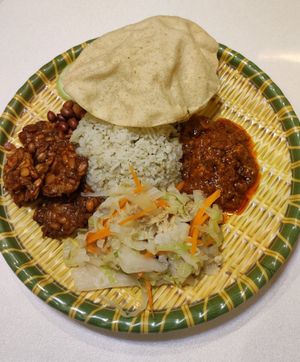Nasi Lemak special at Red Apple Veggie Cafe 红苹果素食 - Fortune Centre in Central Singapore