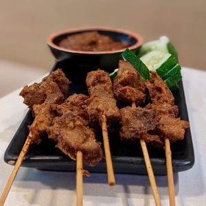 Golden Mushroom Satay at Red Apple Veggie Cafe 红苹果素食 - Fortune Centre in Central Singapore