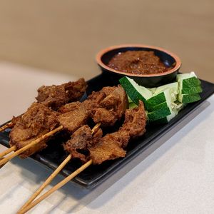 Golden Mushroom Satay at Red Apple Veggie Cafe 红苹果素食 - Fortune Centre in Central Singapore
