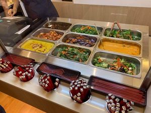 Buffet selection. Photo by Mr Henry Lau at Red Apple Veggie Cafe 红苹果素食 - Fortune Centre in Central Singapore