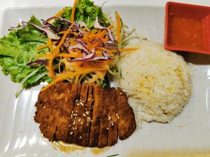 Black paper chicken chop at Red Apple Veggie Cafe 红苹果素食 - Fortune Centre in Central Singapore