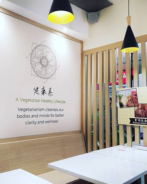 interior at Red Apple Veggie Cafe 红苹果素食 - Fortune Centre in Central Singapore