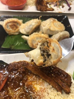 fried dumpling filling  at Red Apple Veggie Cafe 红苹果素食 - Fortune Centre in Central Singapore