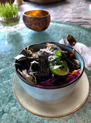 seaweed bowl at Akasha in Tegallalang