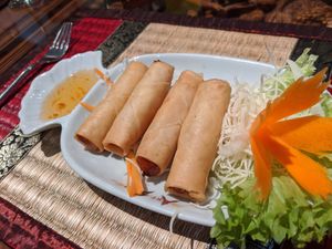 Vegetable spring rolls at Art of Siam Thai Cuisine in Newcastle-under-lyme