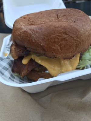 The new double cheez bacn!!! at The Gnarbecue in Croydon