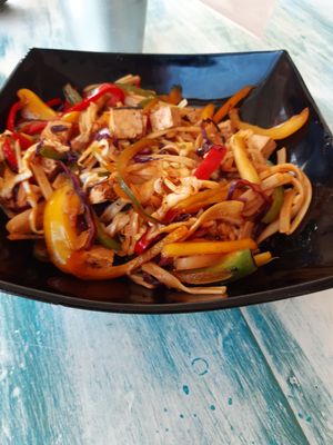 "Vegan wok" at Cafe La Mar Caleta in Lanzarote