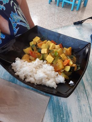 Tai tofu curry at Cafe La Mar Caleta in Lanzarote