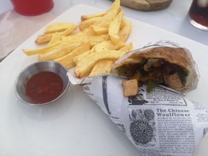 Vegan wrap 🌯 at Cafe La Mar Caleta in Lanzarote