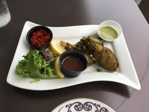 Achari soya chaap at Peppino's Dosa in Waltham