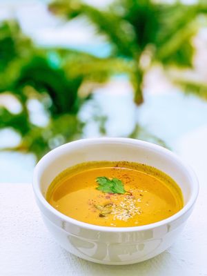 Soup of the day at Jungle Vibes in Miami Beach