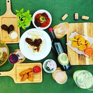 Living Vino wine bar snacks (100% vegan of course) at Living Vino @ So Lucky Bar in Tbilisi