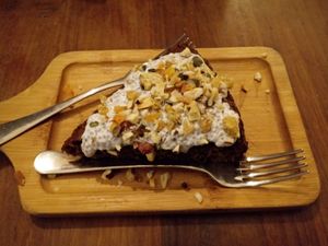 Carrot cake at Living Vino @ So Lucky Bar in Tbilisi