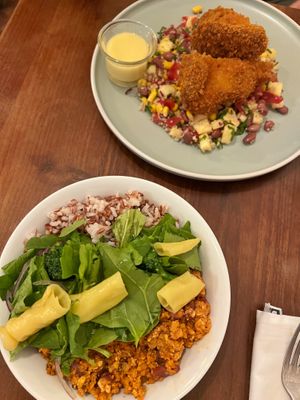 Main Course - Chilli and Saten Chiken  at Living Vino @ So Lucky Bar in Tbilisi