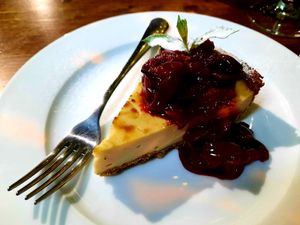 Cheesecake at Living Vino @ So Lucky Bar in Tbilisi