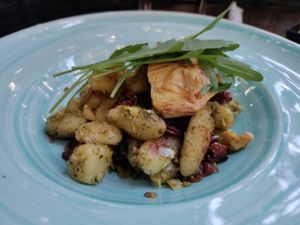 Gnocchi with artichoke at Living Vino @ So Lucky Bar in Tbilisi