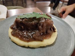 Yummy seitan steak at Living Vino @ So Lucky Bar in Tbilisi