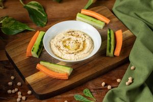 Hummus at Living Vino @ So Lucky Bar in Tbilisi