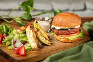 Bean Burger at Living Vino @ So Lucky Bar in Tbilisi