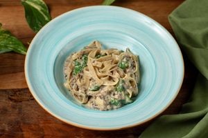 Truffled Mushroom Tagliatelle at Living Vino @ So Lucky Bar in Tbilisi