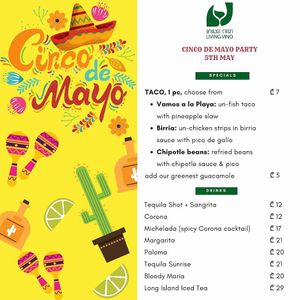 Cinco de Mayo special vegan menu at Living Vino @ So Lucky Bar in Tbilisi