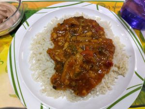 Sojaragout "Costa blanca" im
Reisrand at Mensa Petrisberg in Trier